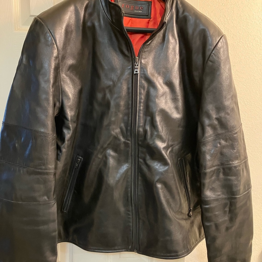 Rogue leather bomber jacket